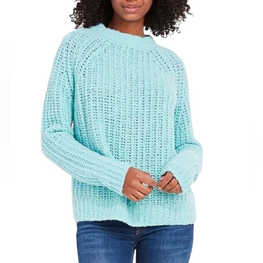 Vineyard Vines Capri Blue Cozy Fisherman Ribbed Sweater